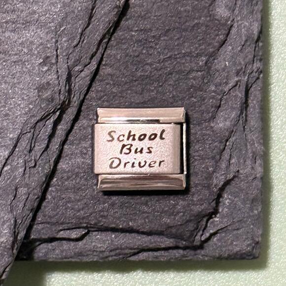 School Bus Driver Italian Charm Bracelet Link - Picture 1 of 1